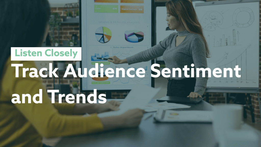 image of person presenting findings of social media trends