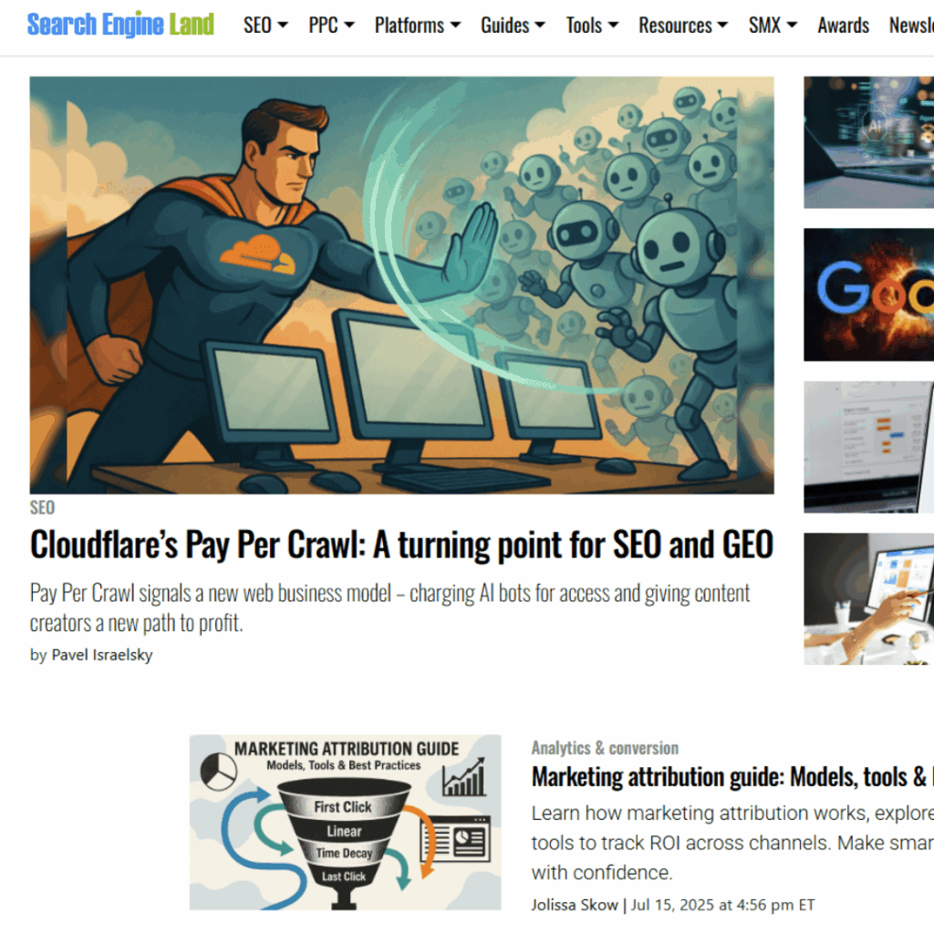 Search Engine Land homepage